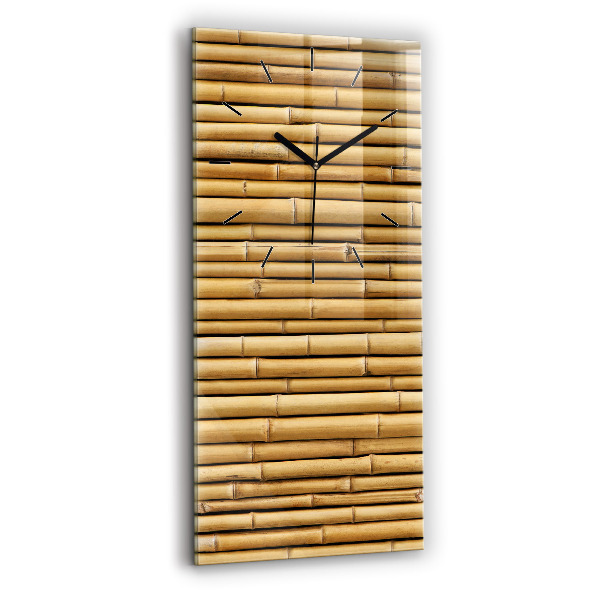 Horloge rectangulaire verticale bâtons de bambou