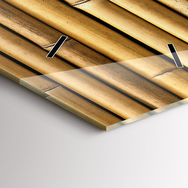 Horloge rectangulaire verticale bâtons de bambou