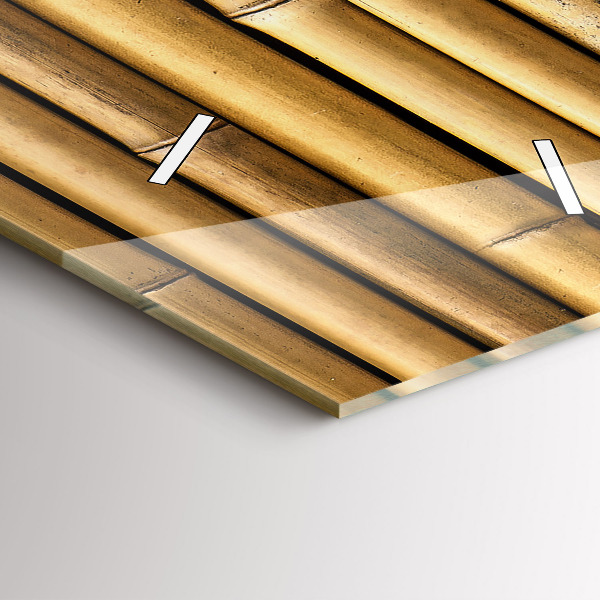 Horloge rectangulaire verticale bâtons de bambou