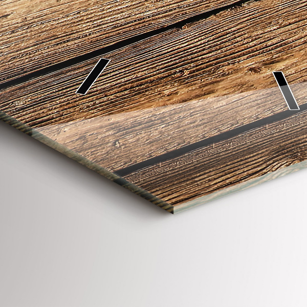 Horloge rectangulaire verticale planches de bois