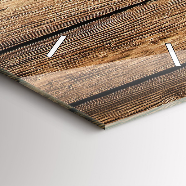 Horloge rectangulaire verticale planches de bois