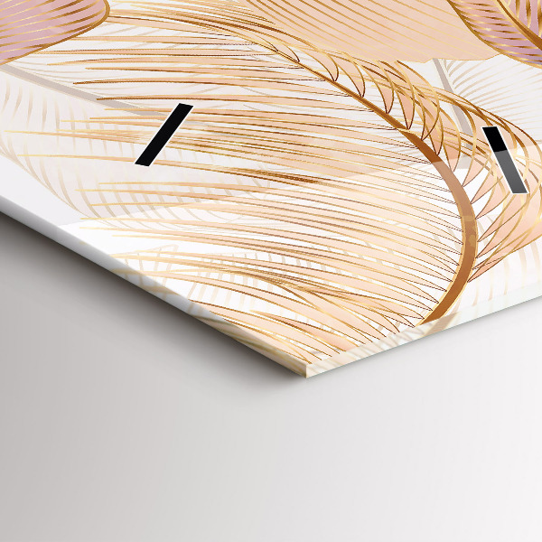 Horloge murale verticale Motif de feuille naturelle