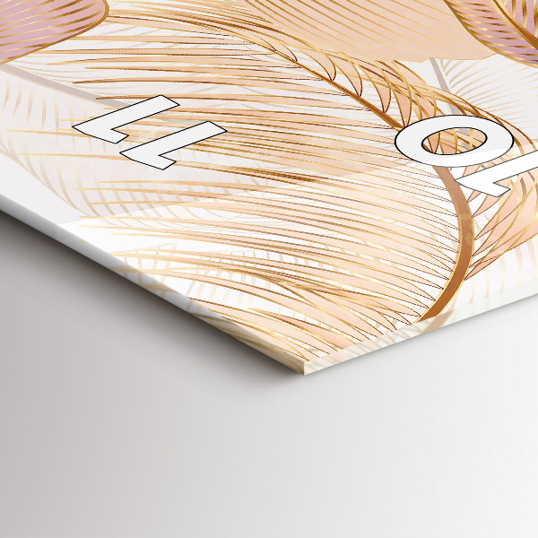 Horloge murale verticale Motif de feuille naturelle