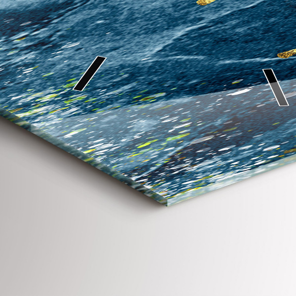 Horloge murale verticale Motif décoratif et or