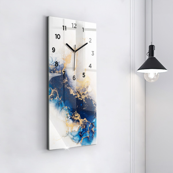 Horloge murale verticale Motif en marbre