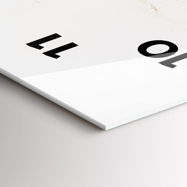 Horloge murale verticale Motif en marbre