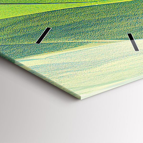 Horloge murale verticale Résumé des champs verts