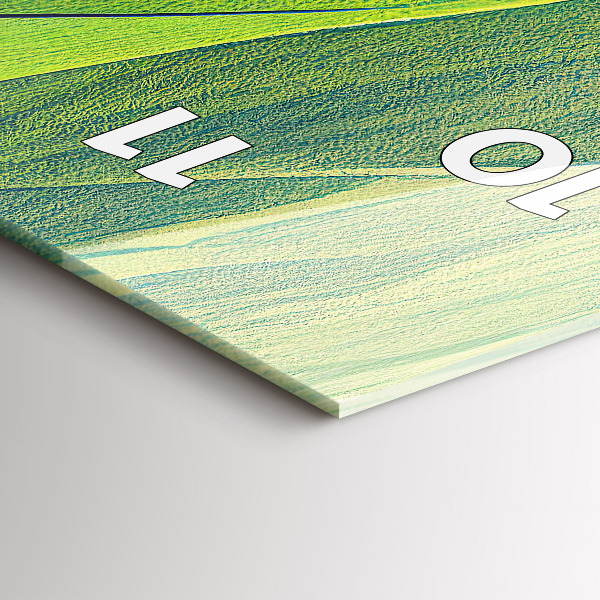 Horloge murale verticale Résumé des champs verts