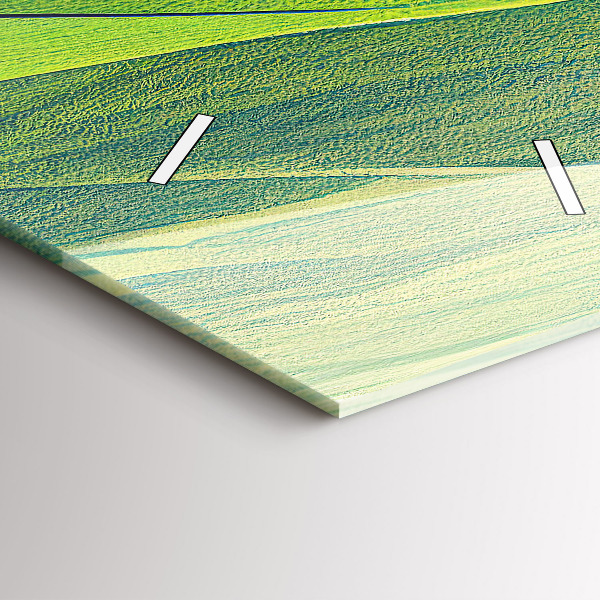 Horloge murale verticale Résumé des champs verts