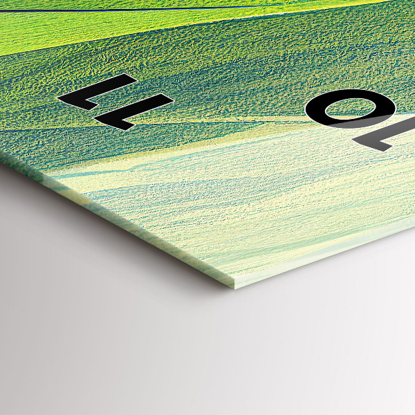 Horloge murale verticale Résumé des champs verts