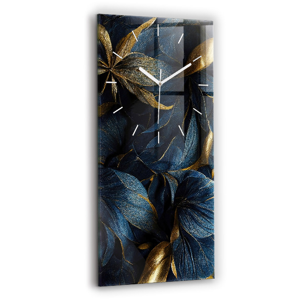 Horloge murale verticale Fleurs décoratives