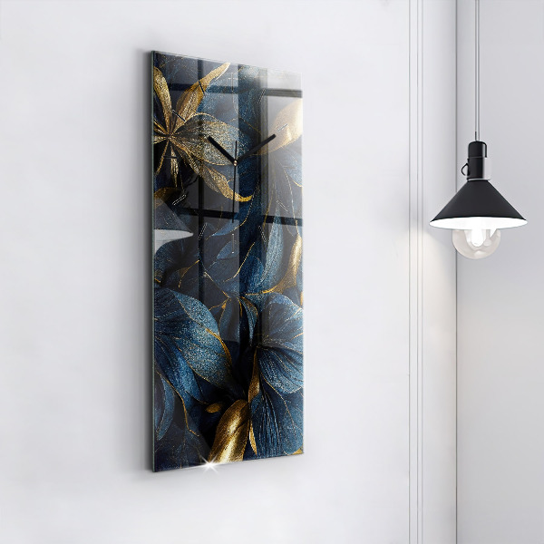 Horloge murale verticale Fleurs décoratives