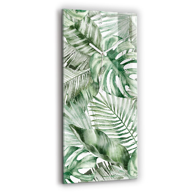 Horloge murale verticale Feuilles de plantes peintes