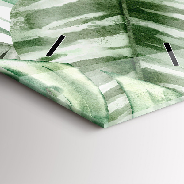Horloge murale verticale Feuilles de plantes peintes
