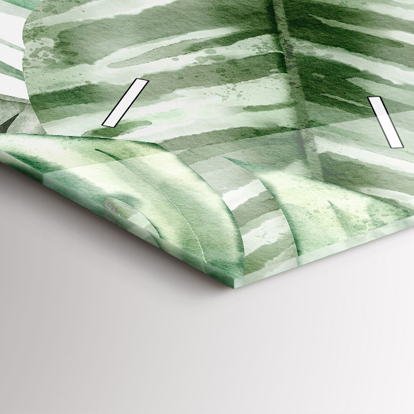 Horloge murale verticale Feuilles de plantes peintes