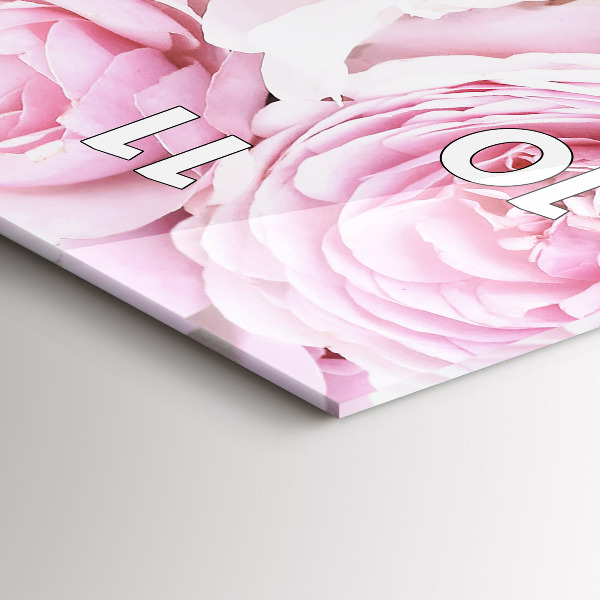 Horloge murale verticale Fleurs décoratives