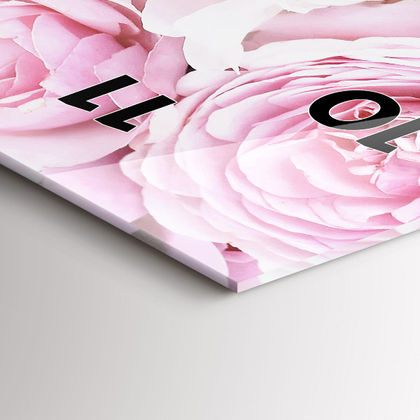 Horloge murale verticale Fleurs décoratives