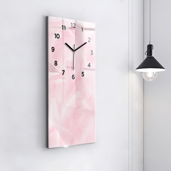 Horloge murale verticale Plumes – abstrait