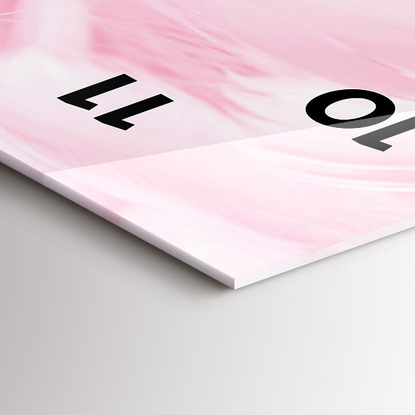 Horloge murale verticale Plumes – abstrait