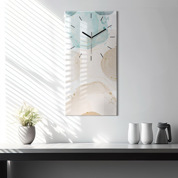 Horloge murale verticale 'Taches d''aquarelle'