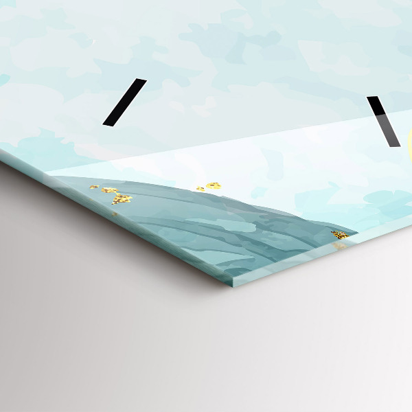 Horloge murale verticale 'Taches d''aquarelle'