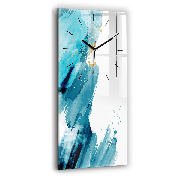 Horloge murale verticale Coups de pinceau