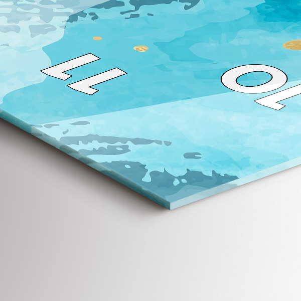 Horloge murale verticale Coups de pinceau