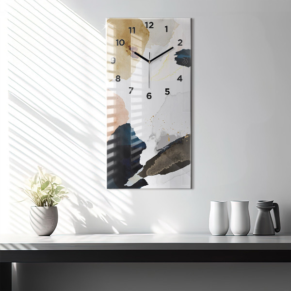 Horloge murale verticale 'Taches d''abstraction'