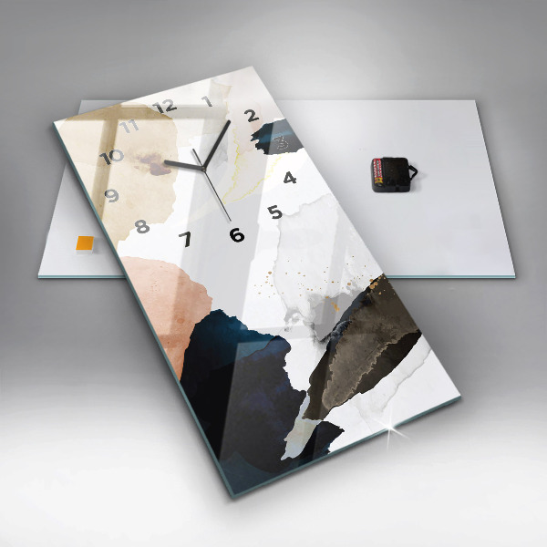 Horloge murale verticale 'Taches d''abstraction'