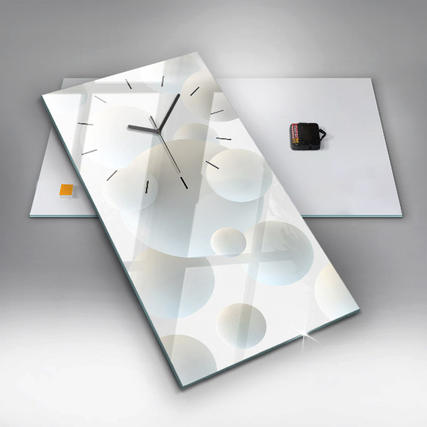 Horloge murale verticale Boules abstraites