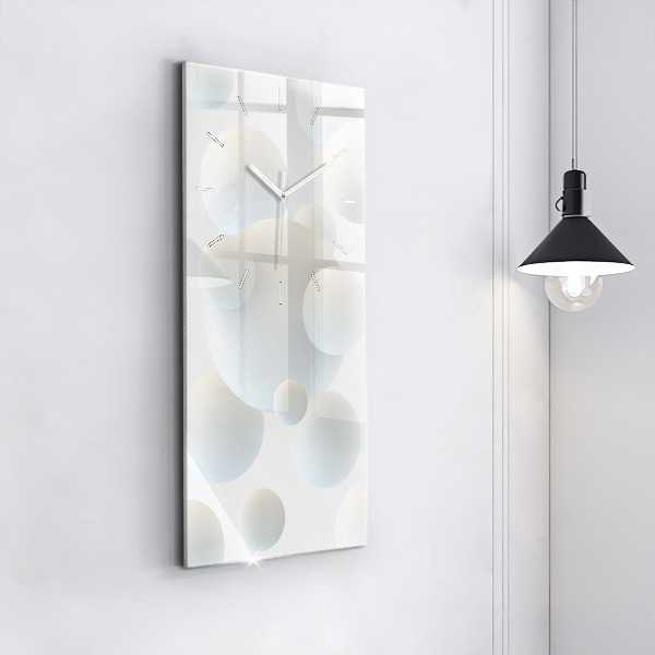 Horloge murale verticale Boules abstraites