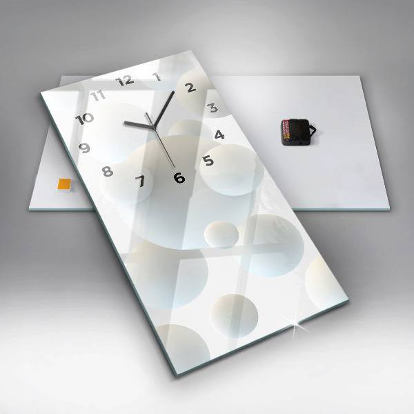 Horloge murale verticale Boules abstraites