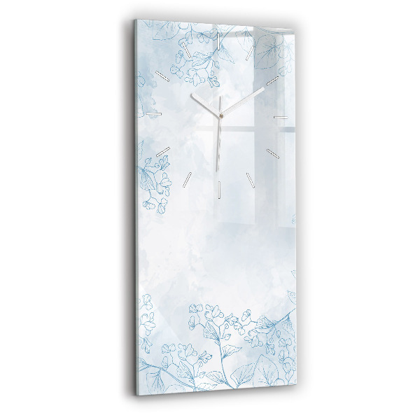 Horloge murale verticale Croquis de plantes