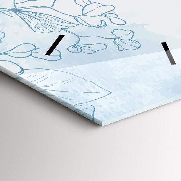 Horloge murale verticale Croquis de plantes