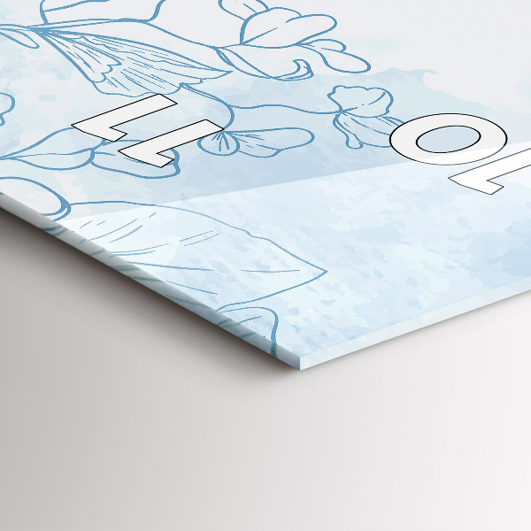 Horloge murale verticale Croquis de plantes