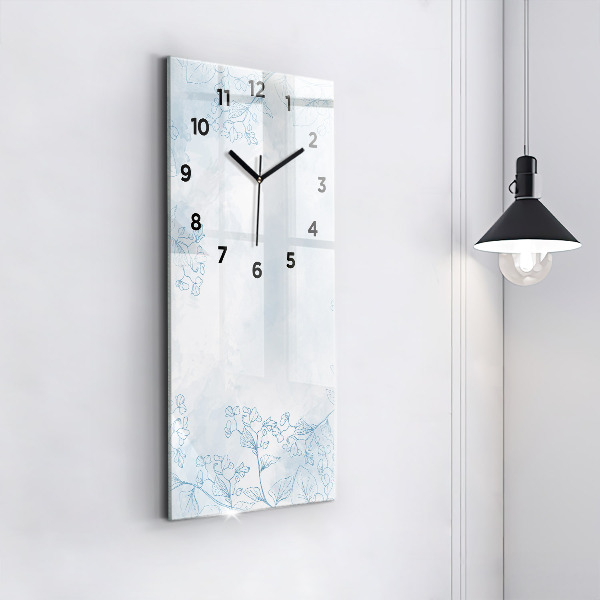 Horloge murale verticale Croquis de plantes