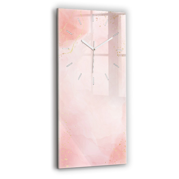 Horloge murale verticale marbre rose
