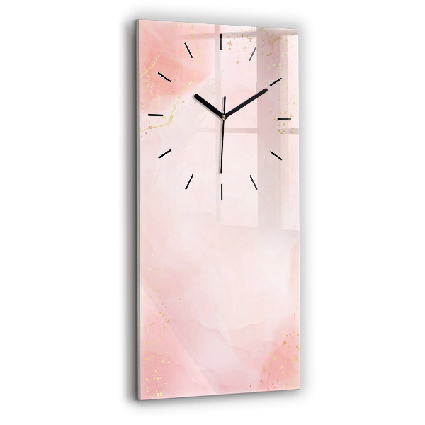 Horloge murale verticale marbre rose
