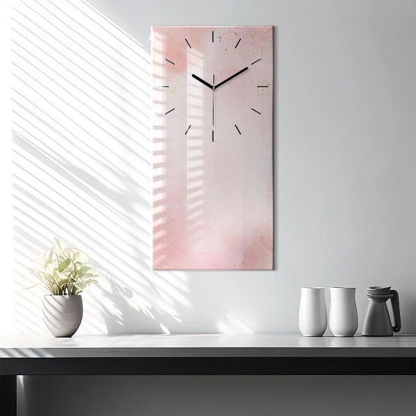 Horloge murale verticale marbre rose