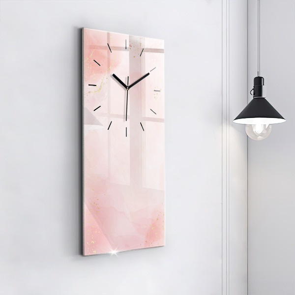 Horloge murale verticale marbre rose