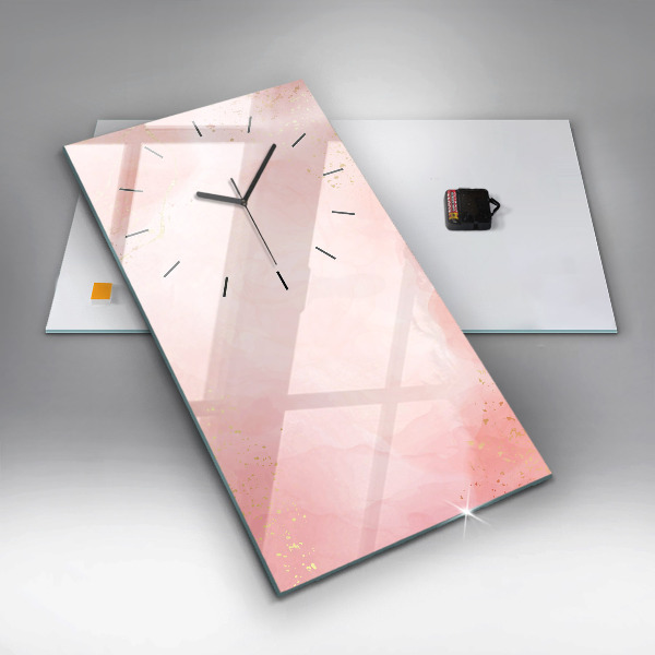 Horloge murale verticale marbre rose