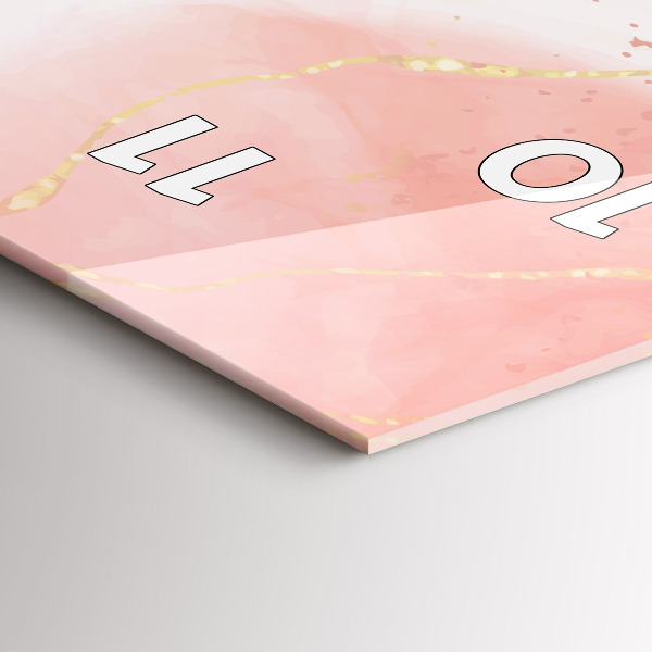 Horloge murale verticale marbre rose