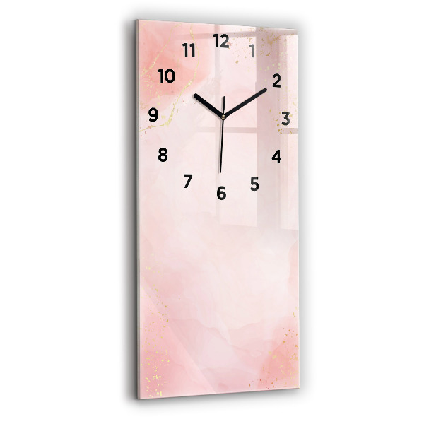 Horloge murale verticale marbre rose