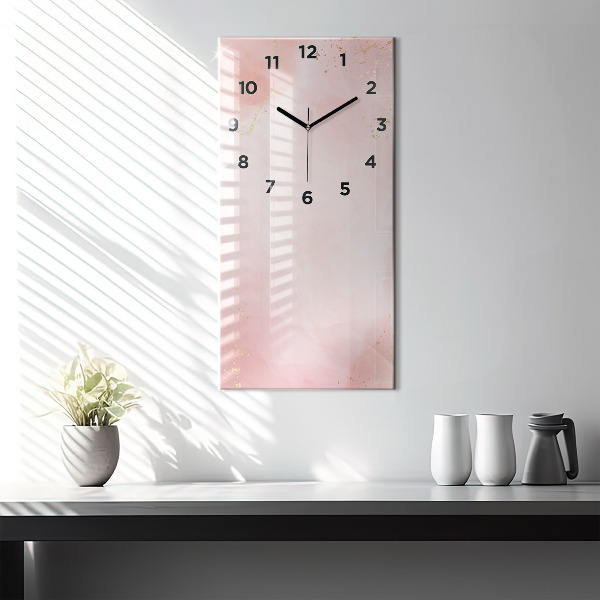 Horloge murale verticale marbre rose