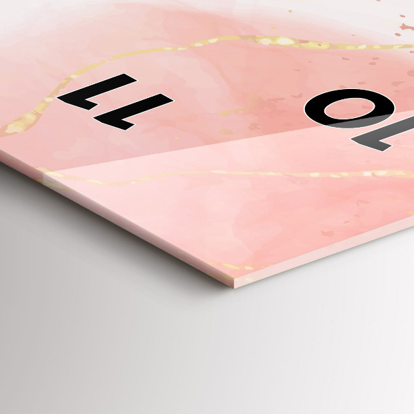 Horloge murale verticale marbre rose