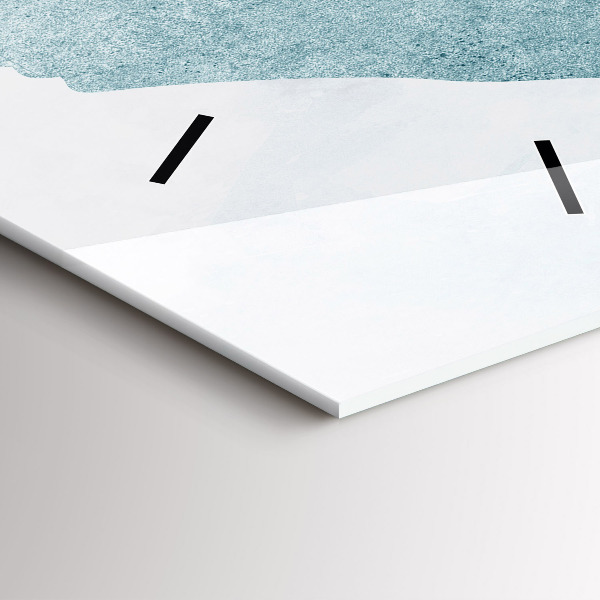 Horloge murale verticale Baleine abstraite