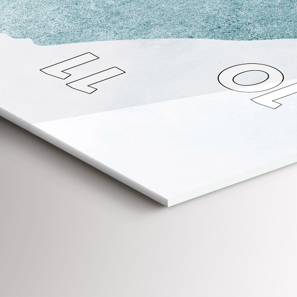 Horloge murale verticale Baleine abstraite