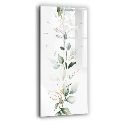 Horloge murale verticale 'Feuilles d''abstraction'