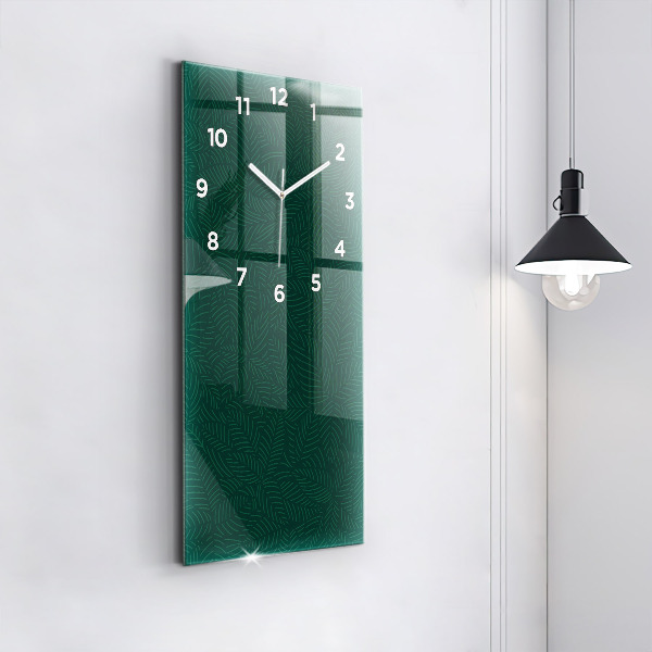 Horloge murale verticale Motif de feuille