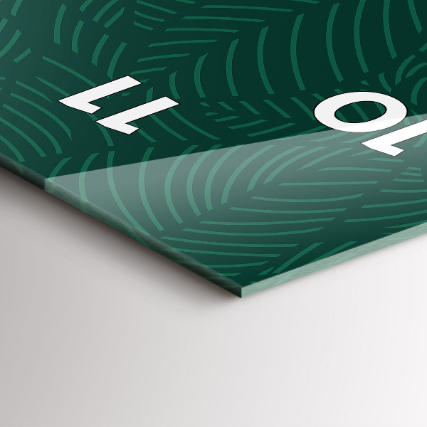 Horloge murale verticale Motif de feuille